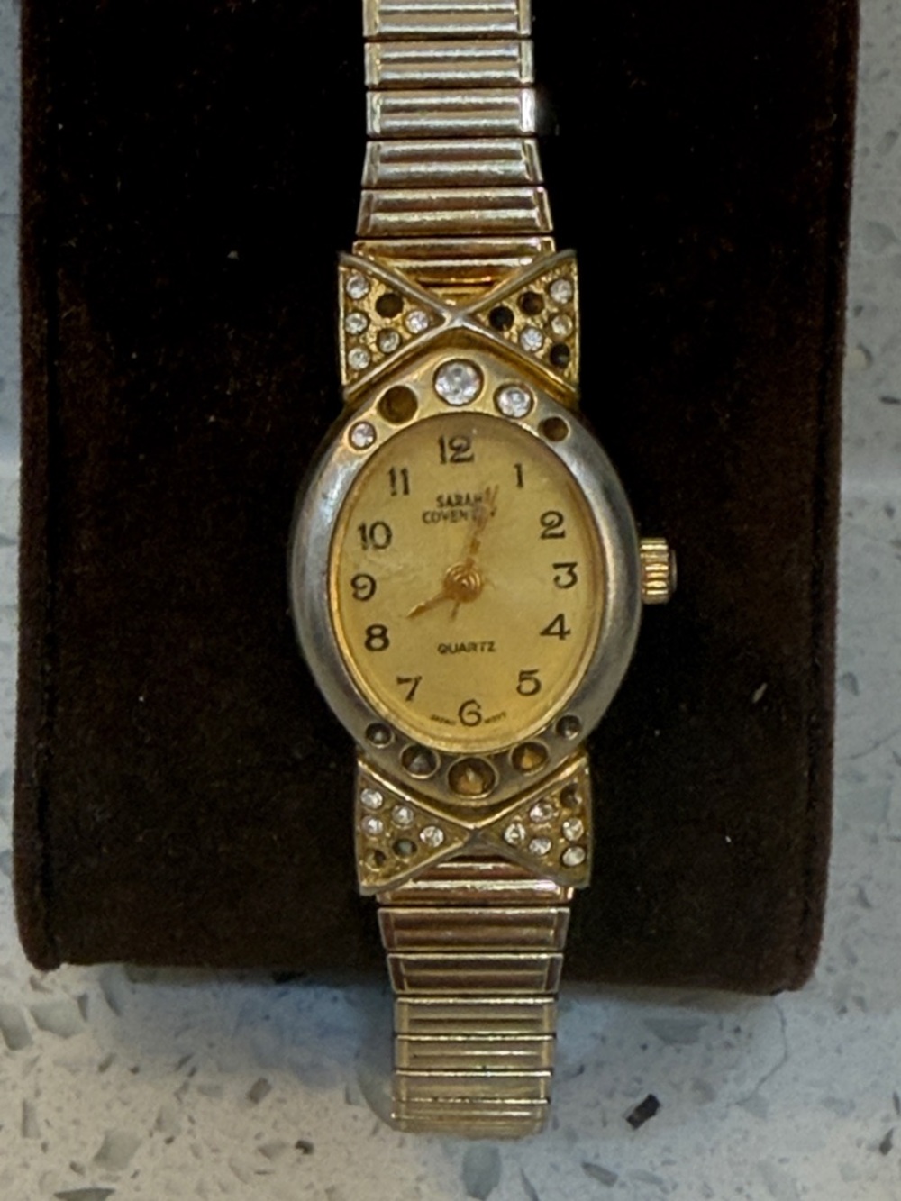 Sarah Coventry Gold and Silver-Tone Crystal Accent Women's Watch
